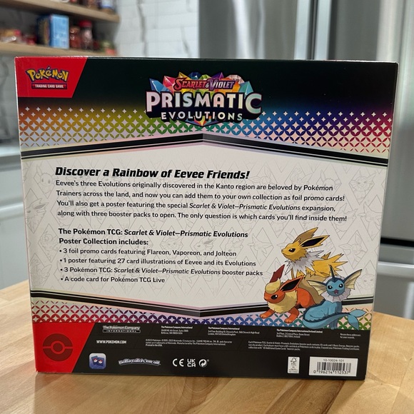 New! Pokemon TCG Scarlet & Violet 8.5 Prismatic Evolutions Poster Collection - Picture 8 of 13